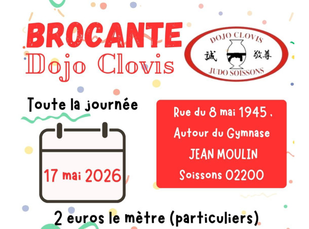 🛍️ Le Dojo Clovis organise sa brocante à Soissons !