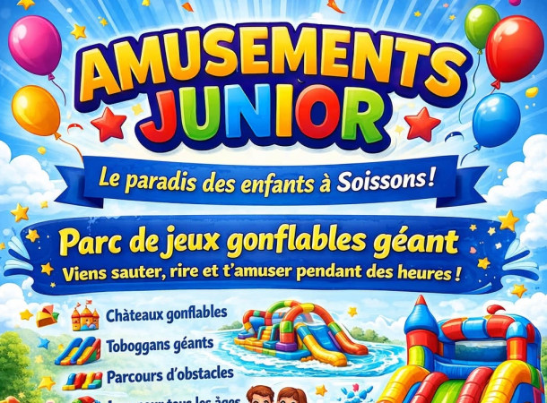 🎉🛝 J-2 avant l'ouverture du parc de jeux du Mail à Soissons !